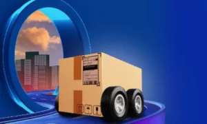 Parcel delivery concept representing DAP final destination