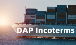 Container ship representing DAP Incoterms delivery logistics