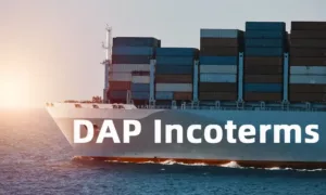 Container ship representing DAP Incoterms delivery logistics
