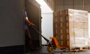 Container shipment moving by road, rail, air and sea, showing when CPT terms fit best